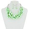 Trendy Multi Pearl Twist Necklace & Earring Set