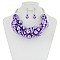 Trendy Multi Pearl Twist Necklace & Earring Set