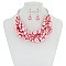 Trendy Multi Pearl Twist Necklace & Earring Set