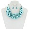 Trendy Multi Pearl Twist Necklace & Earring Set