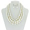 Solidarity Pearl NECKLACE Set 3-LAYER PEARLS with earrings