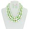 Solidarity Pearl NECKLACE Set 3-LAYER PEARLS with earrings