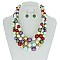 Solidarity Pearl NECKLACE Set 3-LAYER PEARLS with earrings