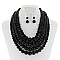 5-LAYER LUSH SOLIDARITY PEARLS NECKLACE SET