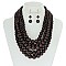 5-LAYER LUSH SOLIDARITY PEARLS NECKLACE SET