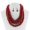 5-LAYER LUSH SOLIDARITY PEARLS NECKLACE SET