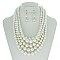 5-LAYER LUSH SOLIDARITY PEARLS NECKLACE SET