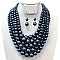 5-LAYER LUSH SOLIDARITY PEARLS NECKLACE SET