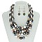 5-LAYER LUSH SOLIDARITY PEARLS NECKLACE SET