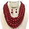 5-LAYER LUSH SOLIDARITY PEARLS NECKLACE SET