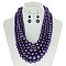 5-LAYER LUSH SOLIDARITY PEARLS NECKLACE SET