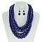 5-LAYER LUSH SOLIDARITY PEARLS NECKLACE SET