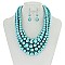 5-LAYER LUSH SOLIDARITY PEARLS NECKLACE SET