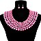 Glam Wide Pearl Collar Necklace and Earrings Set