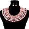 Glam Wide Pearl Collar Necklace and Earrings Set