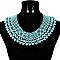 Glam Wide Pearl Collar Necklace and Earrings Set