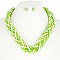Trendy Thick Pearl Twisted Necklace And Earring Set