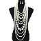 LUSH PEARLS MULTI-LAYERED DRAPEY NECKLACE SET