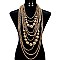 LUSH PEARLS MULTI-LAYERED DRAPEY NECKLACE SET