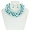 TRENDY CHUNKY PEARL BRAIDED NECKLACE SET