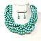 TRENDY CHUNKY PEARL BRAIDED NECKLACE SET