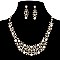 CHARMING PEARL CLUSTER COLLAR NECKLACE AND EARRINGS SET