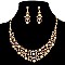 LOVELY PEARL CLUSTER COLLAR NECKLACE AND EARRINGS SET