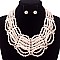 Stylish Beaded Pearl Collar Necklace Set