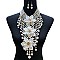 Trendy Chunky Pearl Statement Necklace Set