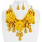 3 FLOWERS CHUNKY PEARL NECKLACE SET