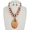 FASHION SHELL AND PEARLS NECKLACE SET