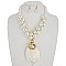 FASHION SHELL AND PEARLS NECKLACE SET