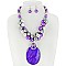 FASHION SHELL AND PEARLS NECKLACE SET