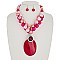 FASHION SHELL AND PEARLS NECKLACE SET