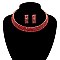 4 LINE RHINESTONE CHOKER SET
