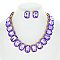 SPARKLY Crystal Octagon Cut Collar Necklace Set