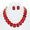 SPARKLY Crystal Octagon Cut Collar Necklace Set