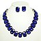 SPARKLY Crystal Octagon Cut Collar Necklace Set