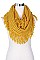 COMFY FRINGE KNIT INFINITY SCARVES