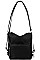 SMOOTH FABRIC DESIGNER TRENDY CANVAS CONVERTIBLE BACKPACK OR CROSSBODY BAG  JYNY-1718