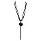 2 LINE NK W/ BALL PENDANT AND TASSELS
