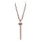 2 LINE NK W/ BALL PENDANT AND TASSELS