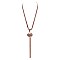 2 LINE NK W/ BALL PENDANT AND TASSELS