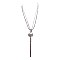 2 LINE NK W/ BALL PENDANT AND TASSELS