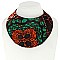 AFRICAN PRINT FABRIC BIB NECKLACE