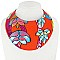 AFRICAN PRINT FABRIC BIB NECKLACE