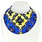 AFRICAN PRINT FABRIC BIB NECKLACE