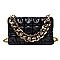 Soft Quilted Chain Flap Square Bag