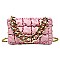 Soft Quilted Chain Flap Square Bag