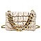 Soft Quilted Chain Flap Square Bag